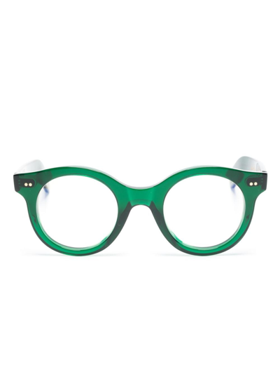 Cutler And Gross 1390 Round-frame Glasses In Green