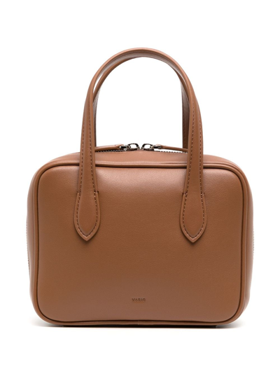 Vasic Mini Amber Leather Mini Bag In Brown