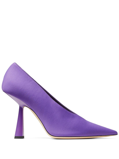 Jimmy Choo Maryanne 100mm Pointed-toe Pumps In Cassis