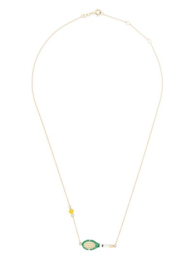 Aliita 9kt Yellow Gold Racquet Necklace