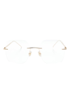 Jimmy Choo Rimless Square-frame Glasses In Gold