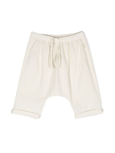 Teddy & Minou Babies' Cotton Corduroy Trousers In White