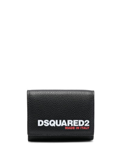 Dsquared2 Logo印花对折钱包 In Black