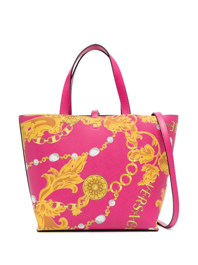 Versace Jeans Couture Chain Couture Tote Bag In Rosa