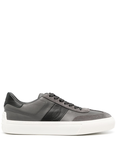 Tod's Panelled Low-top Sneakers In Grey