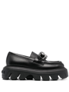 CASADEI GENERATION C LEATHER LOAFERS