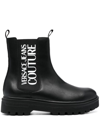 VERSACE JEANS COUTURE LEATHER CHELSEA BOOTS