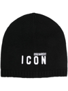 Dsquared2 Dsquared Women Black Wool Blend Beanie Hat In Black