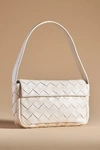 By Anthropologie Woven Leather Shoulder Bag In Neutral