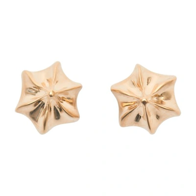 Maison Margiela Butterfly Fastened Stud Earrings In Yellow