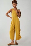 Daily Practice By Anthropologie Seamed Wide-leg Jumpsuit In Yellow