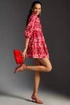Maeve The Bettina Tiered Mini Shirt Dress By  In Assorted