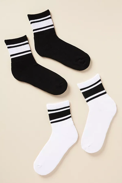 By Anthropologie Set Of Two Athletic Socks In Grey