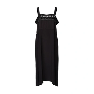 Maison Margiela Embroidered Midi Dress In Black