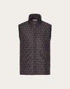 Valentino Men's Nylon Vest With Toile Iconographe Print In Black