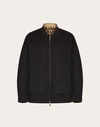 VALENTINO VALENTINO REVERSIBLE DOUBLE-FACED WOOL JACKET WITH TOILE ICONOGRAPHE PATTERN