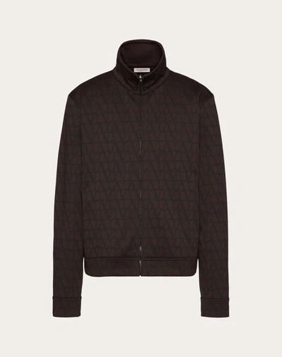 Valentino Toile Iconographe Zip-up Sweatshirt In Black