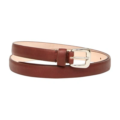 Maison Margiela Leather Belt In Papaya