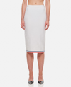 Fendi Motif-print Pencil Skirt In White