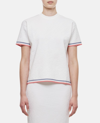 Fendi Logo-embroidered Cotton-blend T-shirt In White