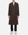 Thom Browne Wool-tweed Coat In Brown