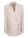 Msgm Wallet Design Ivory Jacket In White