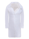 Jw Anderson J.w. Anderson Lace Detail White Shirt Dress In Black
