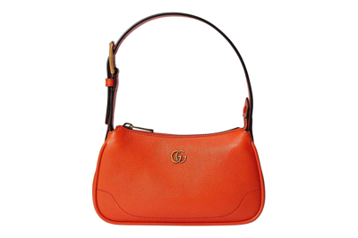 Pre-owned Gucci Aphrodite Mini Shoulder Bag Orange