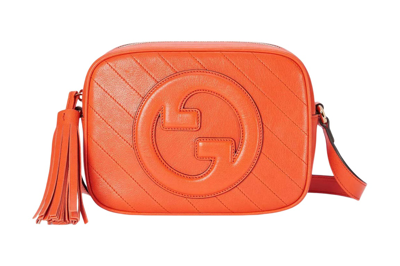 Pre-owned Gucci Blondie Small Shoulder Bag Orange