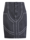 Off-white Classic Denim Skirt In Black