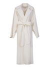 Quira White Double-breasted Coat In White