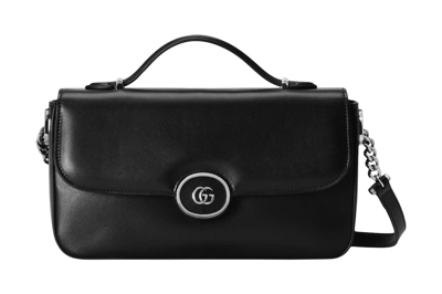 Pre-owned Gucci Petite Gg Small Shoulder Bag Black
