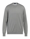 Drumohr Man Sweater White Size 44 Cotton In Grey