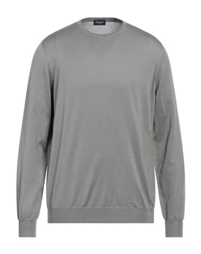 Drumohr Man Sweater Grey Size 44 Cotton
