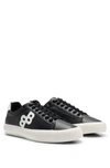 Hugo Boss Low-top Trainers With Monogram Detail In Black
