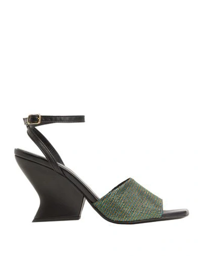 8 By Yoox Rhinestone Wedge Sole Mule Sandals Woman Sandals Turquoise Size 8 Soft Leather, Pes - Poly In Blue