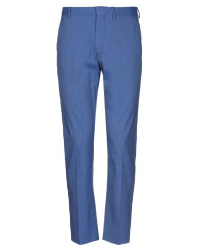Selected Homme Man Pants Blue Size 38 Polyester, Viscose, Elastane