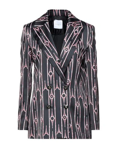 Gaelle Paris Gaëlle Paris Woman Blazer Black Size 8 Polyester, Elastane