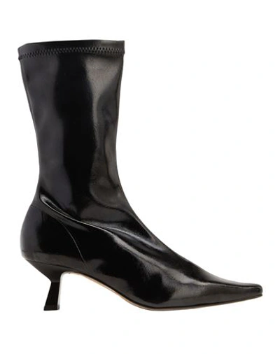 8 By Yoox Stretch Socks Spool Heel Ankle Boots Woman Ankle Boots Black Size 11 Polyurethane