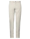 Incotex Man Pants Light Grey Size 38 Cotton, Elastane