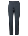Incotex Man Pants Navy Blue Size 38 Cotton, Elastane In Navy Blue
