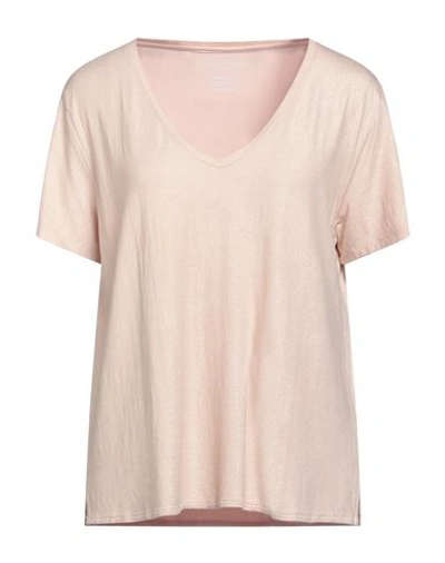 Majestic Filatures Woman T-shirt Blush Size 3 Viscose, Elastane In Pink