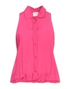 Merci .., Woman Shirt Fuchsia Size L Viscose In Pink