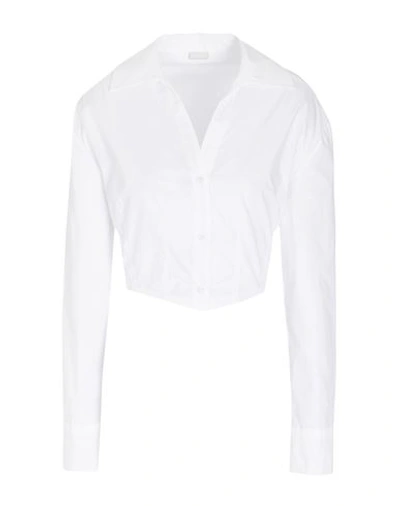 8 By Yoox Cotton Corset Style Shirt Woman Shirt White Size 12 Cotton