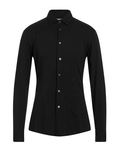 Daniele Alessandrini Homme Man Shirt Black Size 16 ½ Cotton, Elastane In Black