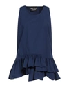 Boutique Moschino Woman Top Blue Size 8 Cotton, Elastane