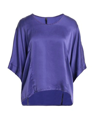Manila Grace Woman Blouse Purple Size 8 Silk In Purple