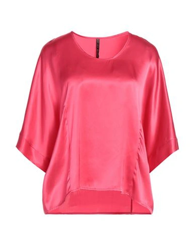 Manila Grace Woman Blouse Fuchsia Size 6 Silk In Pink