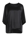 Manila Grace Woman Blouse Black Size 8 Silk