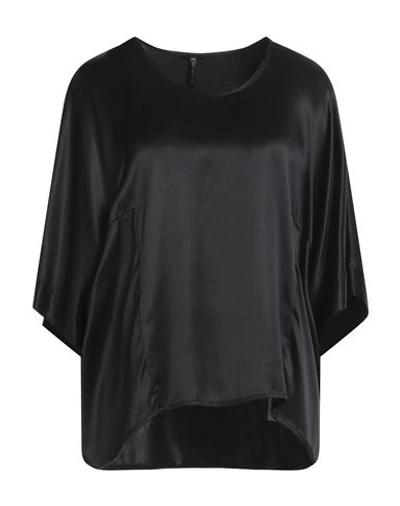 Manila Grace Woman Blouse Black Size 8 Silk In Black
